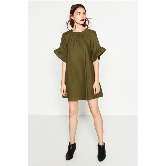 Zara Dresses & Skirts - Zara jumpsuit dress with frill on sleeves
